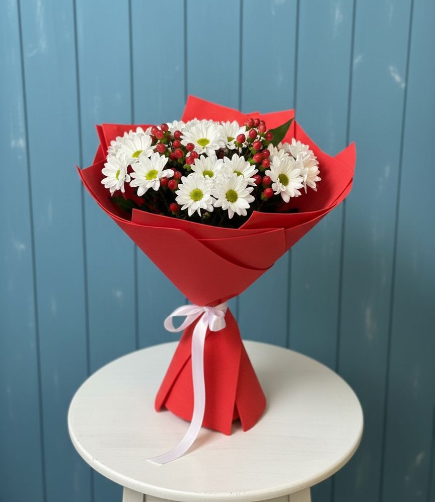 Букет цветов из: Хризантемы в Липовцах