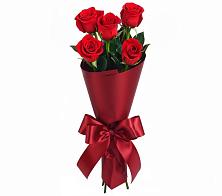 Букет 5 Красных роз Эдлесс Лав в Липовцах
