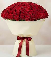 Букет 101 Красная роза Милано в Липовцах