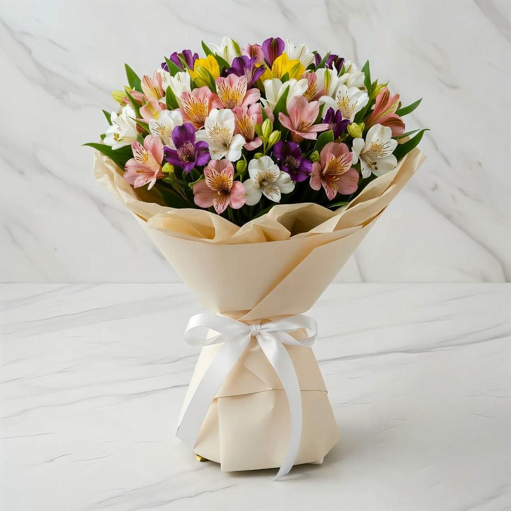 Букет цветов из: Альстромерии в Липовцах