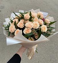 Букет Кремовые розы Латте в Липовцах