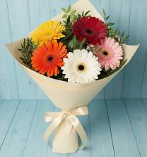 Букет цветов из:  Герберы в Липовцах