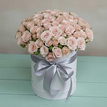 Цветочная композиция из Розы в шляпной коробке в Липовцах