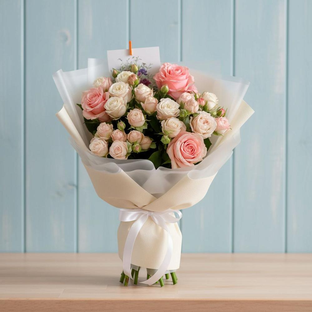 Букет цветов из: Розы в Липовцах