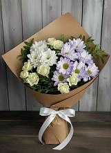 Букет цветов из:  Хризантемы и Розы в Липовцах