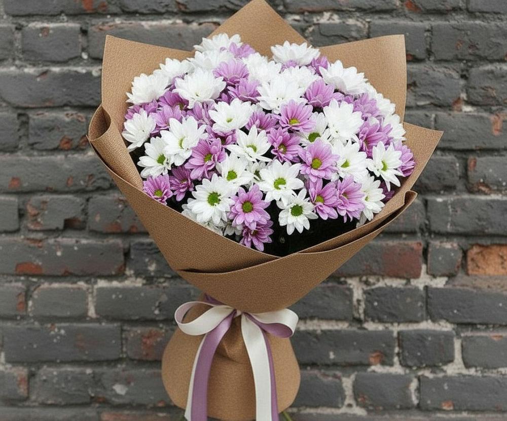 Букет цветов из: Хризантемы в Липовцах