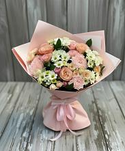 Букет цветов из:  Гвоздики, Розы и Хризантемы в Липовцах