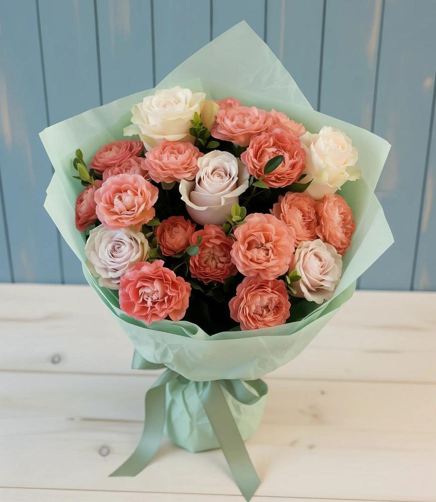 Букет цветов из: Розы в Липовцах