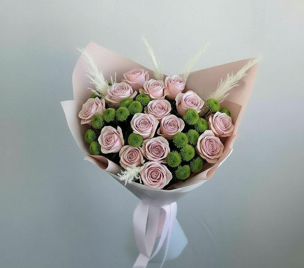 Букет цветов из: Розы и Хризантемы в Липовцах