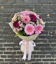 Букет цветов из:  Герберы и Хризантемы в Липовцах
