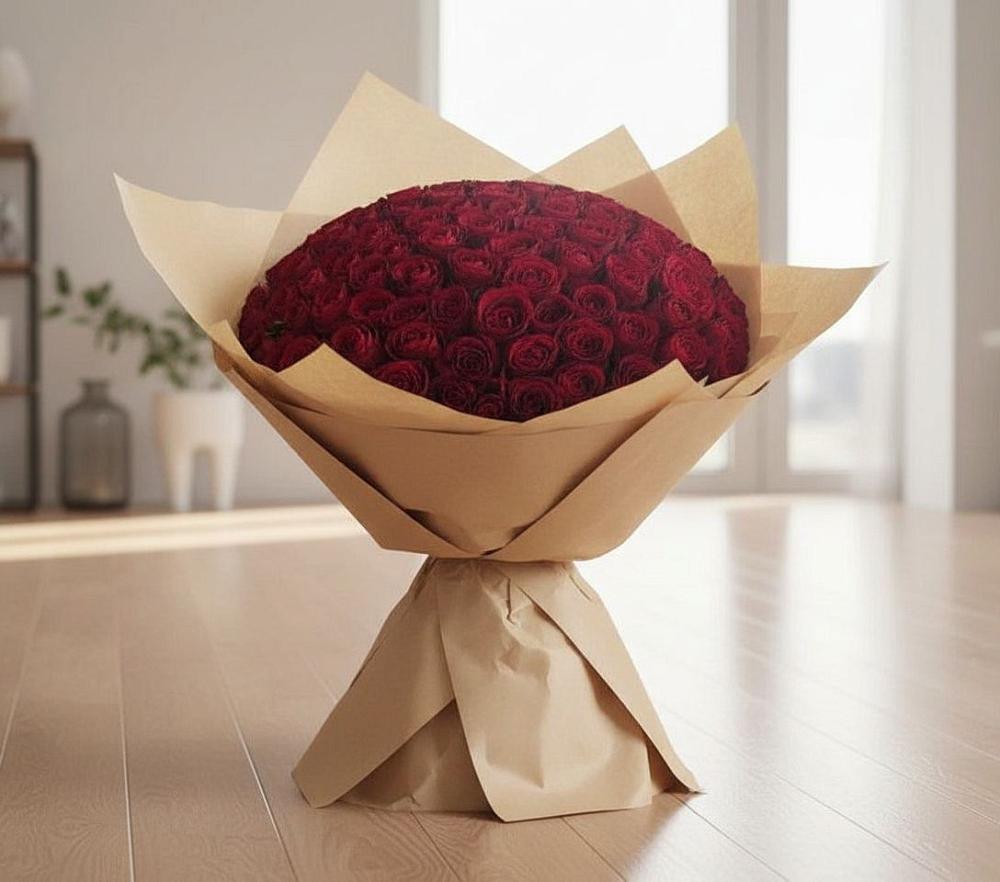Букет 101 Красная роза в Липовцах