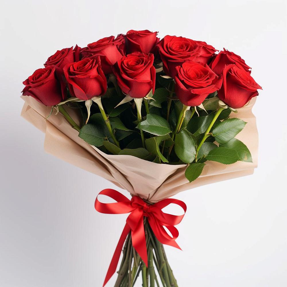Букет 11 Красных роз Эдлесс Лав в Липовцах